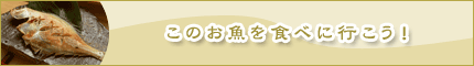 このお魚を食べに行こう！